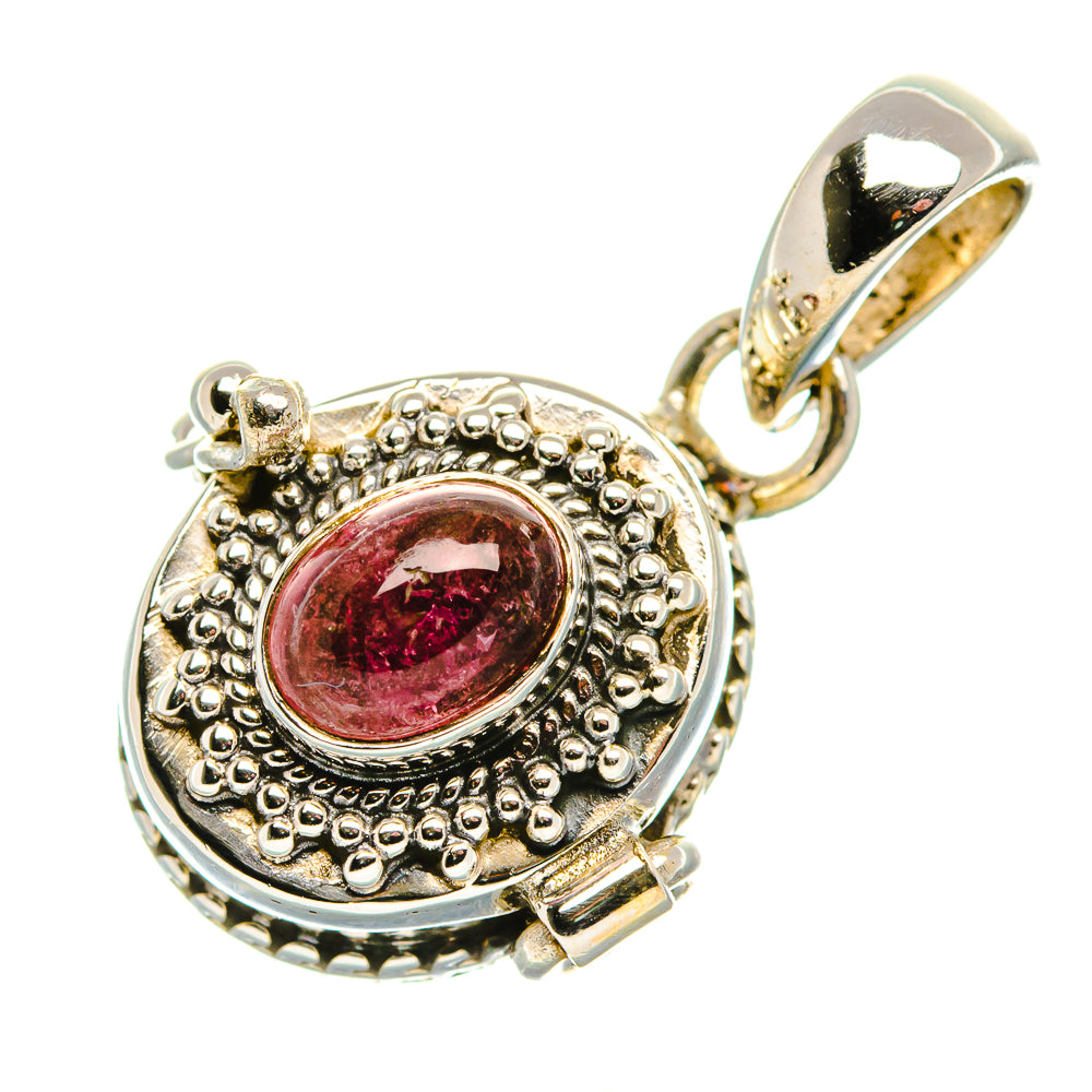 Poison Pink Tourmaline Pendant 1 1/8" (925 Sterling Silver) PD37494