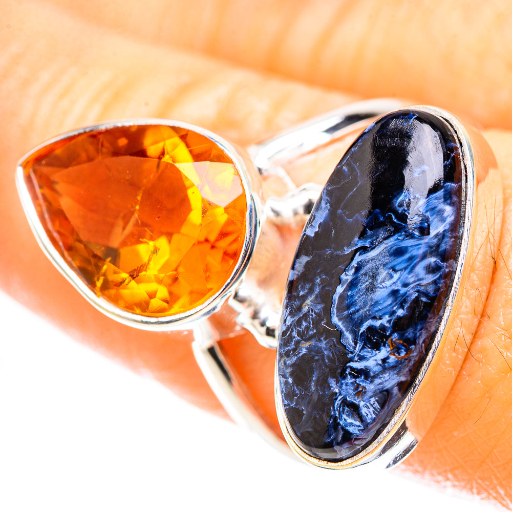 Pietersite, Citrine 925 Sterling Silver Ring Size 7.75 (925 Sterling Silver) RING137470