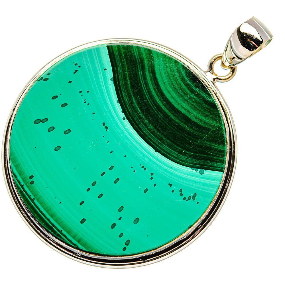Malachite Pendant 2"  (925 Sterling Silver) PD37185