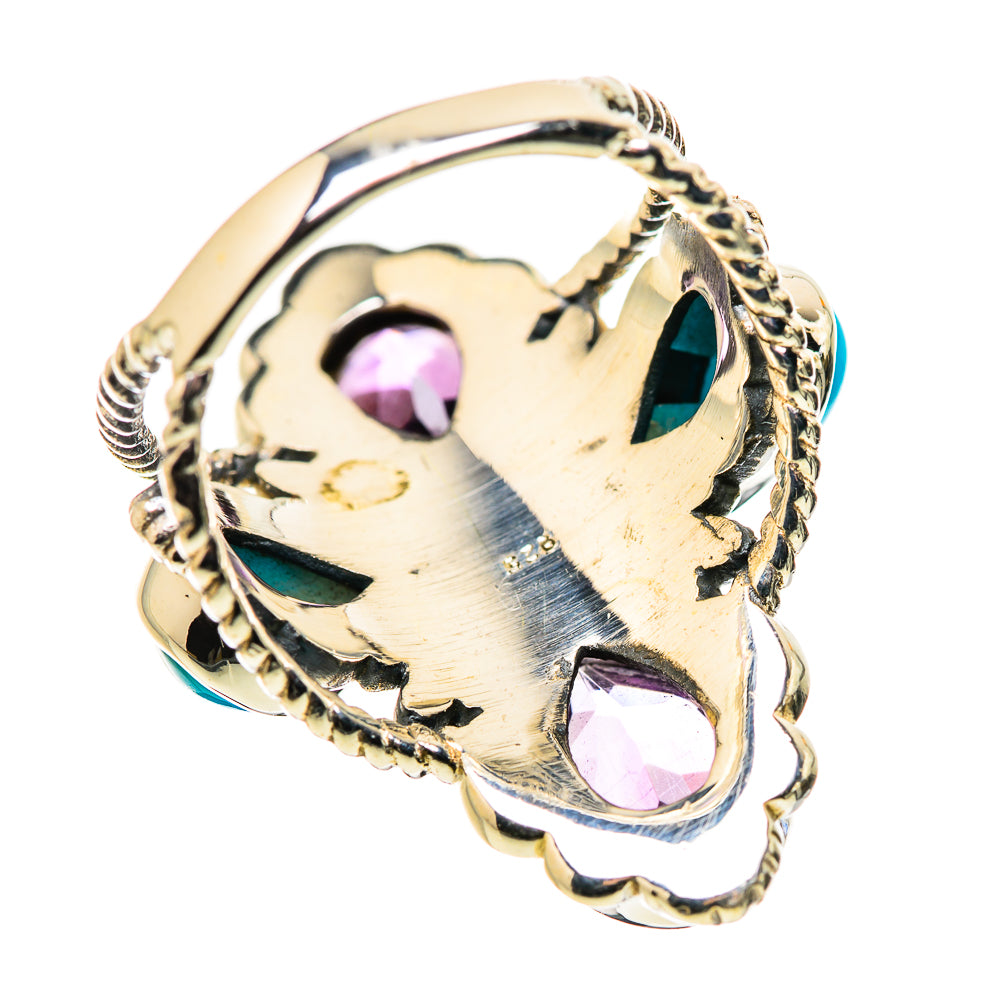 Faceted Amethyst, Sleeping Beauty Turquoise Ring Size 6 (925 Sterling Silver) RING134592
