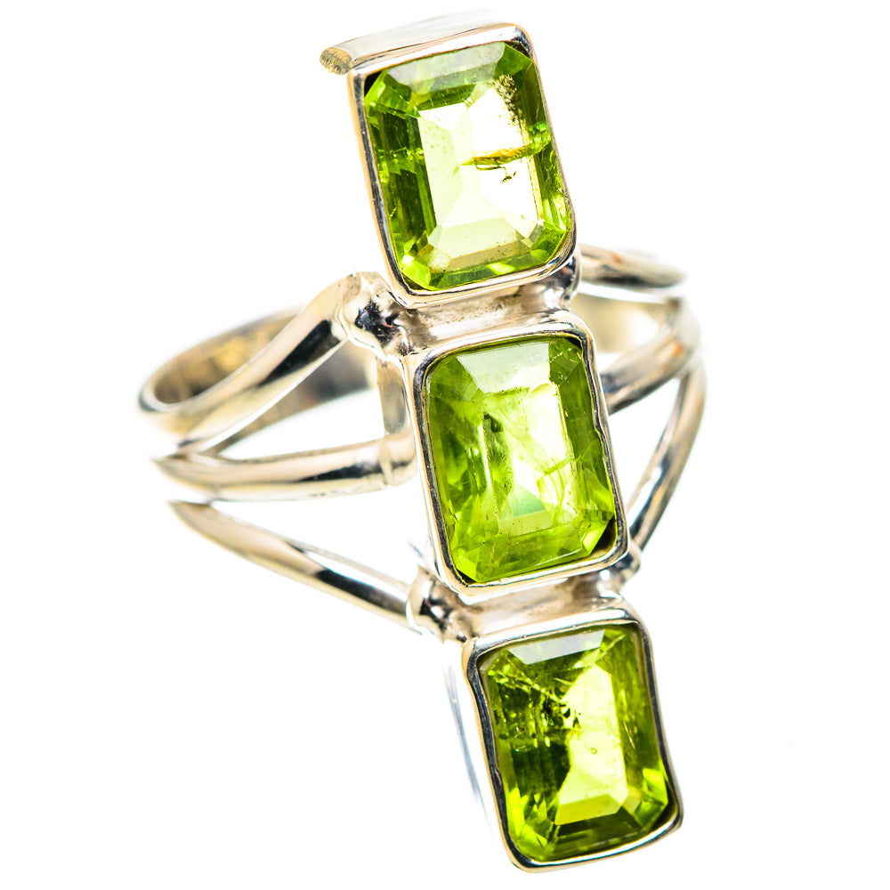 Anasilvercos Peridot Ring Size 8.25 (925 Sterling Silver)