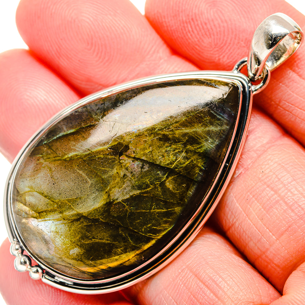 Labradorite Pendant 2 1/4" (925 Sterling Silver) PD36335