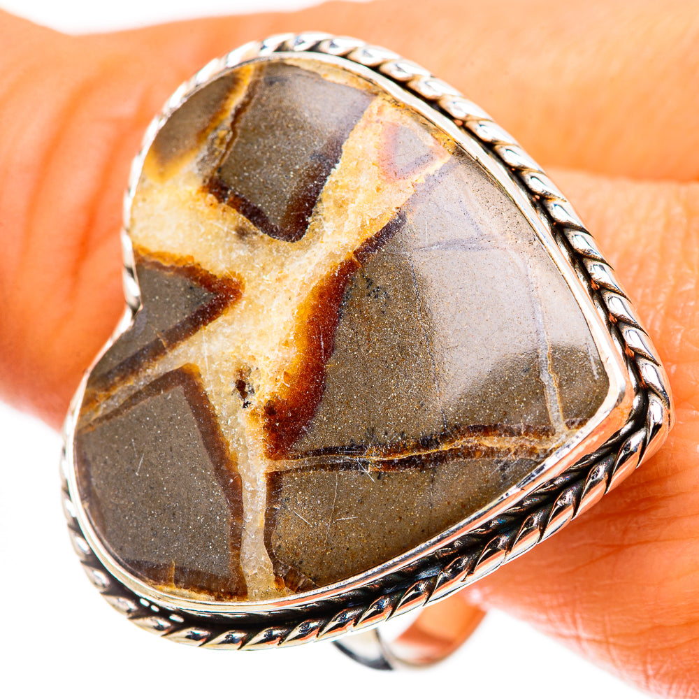 Septarian Nodule Ring Size 12.75 (925 Sterling Silver) RING134976