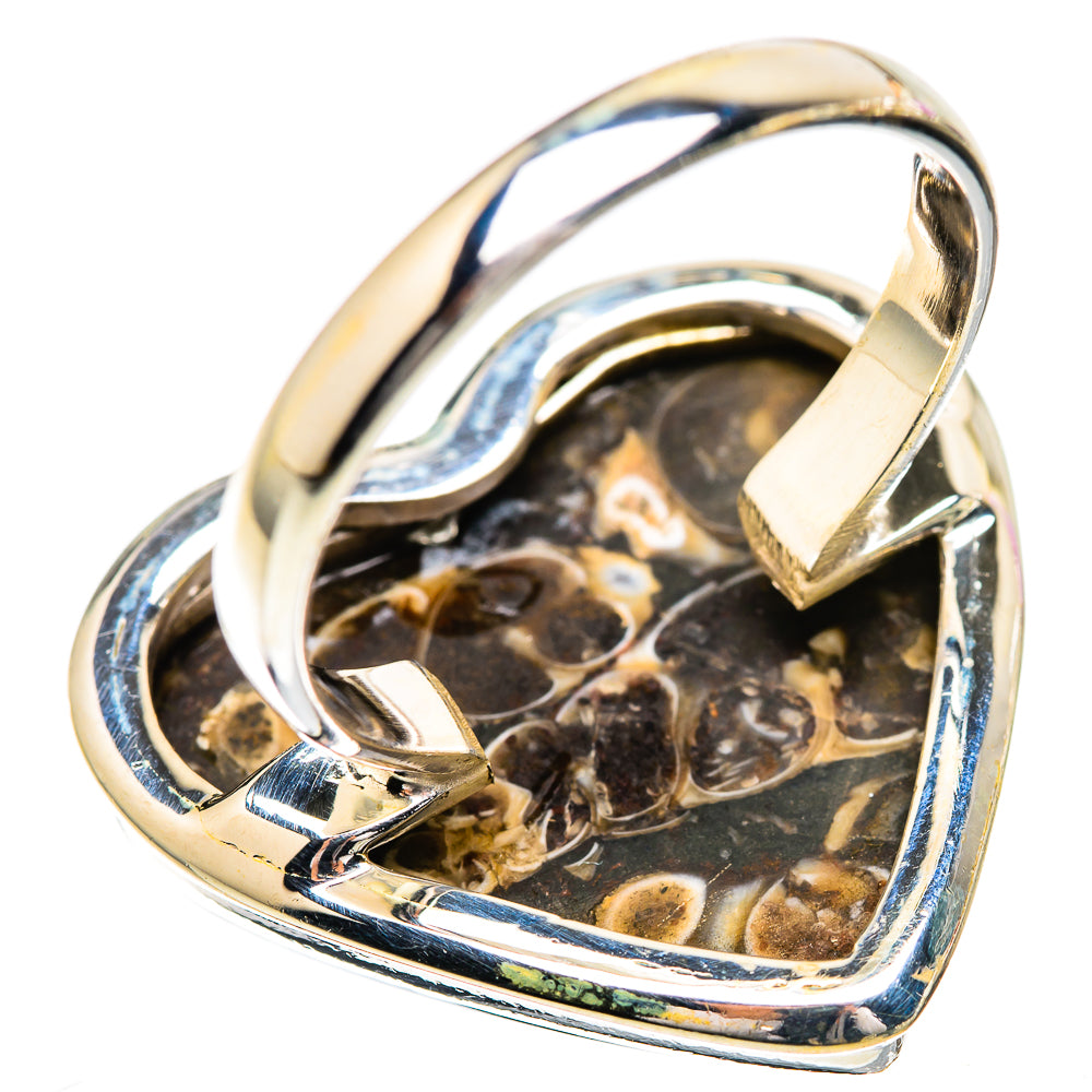 Large Turritella Agate Ring Size 12 (925 Sterling Silver) RING135914
