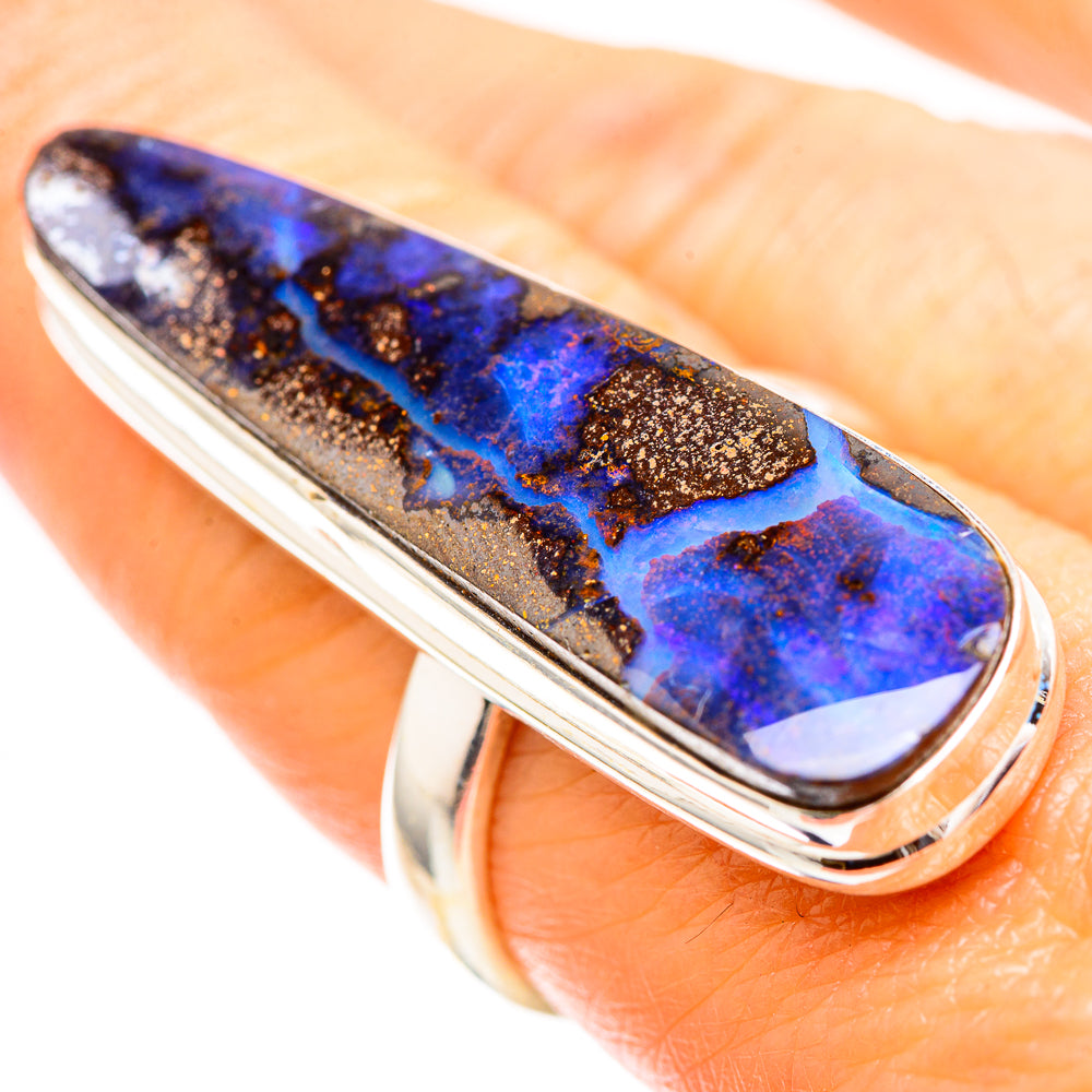 Large Boulder Opal Ring Size 7.5 (925 Sterling Silver) RING136562