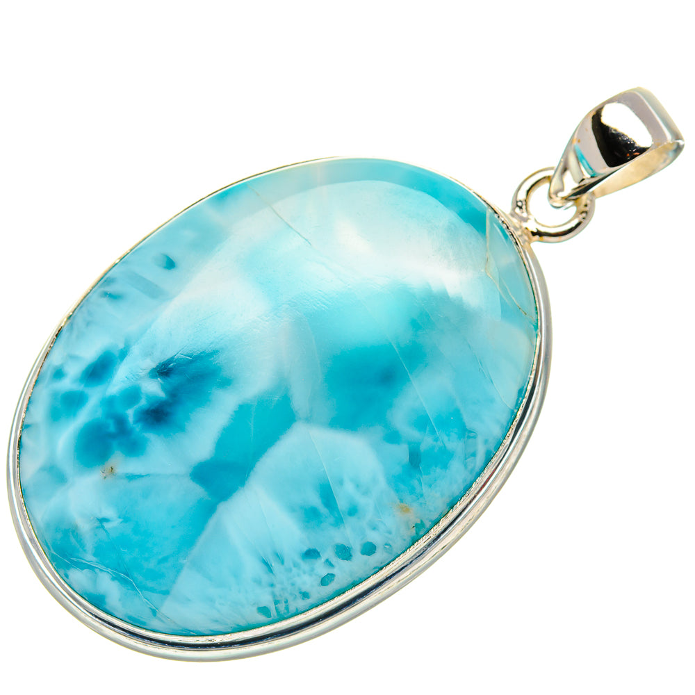 Larimar Pendant 1 3/4" (925 Sterling Silver) PD36959