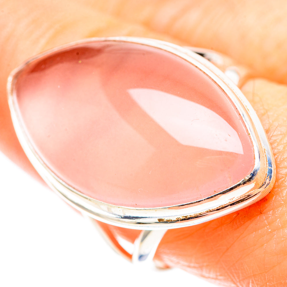 Large Rose Quartz Ring Size 9 (925 Sterling Silver) RING136927