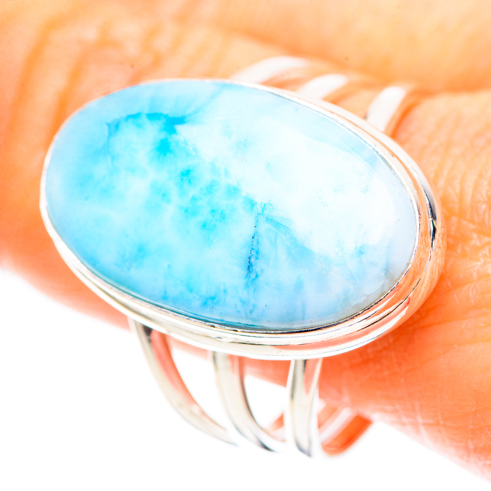 Large Larimar 925 Sterling Silver Ring Size 11.75 (925 Sterling Silver) RING137335