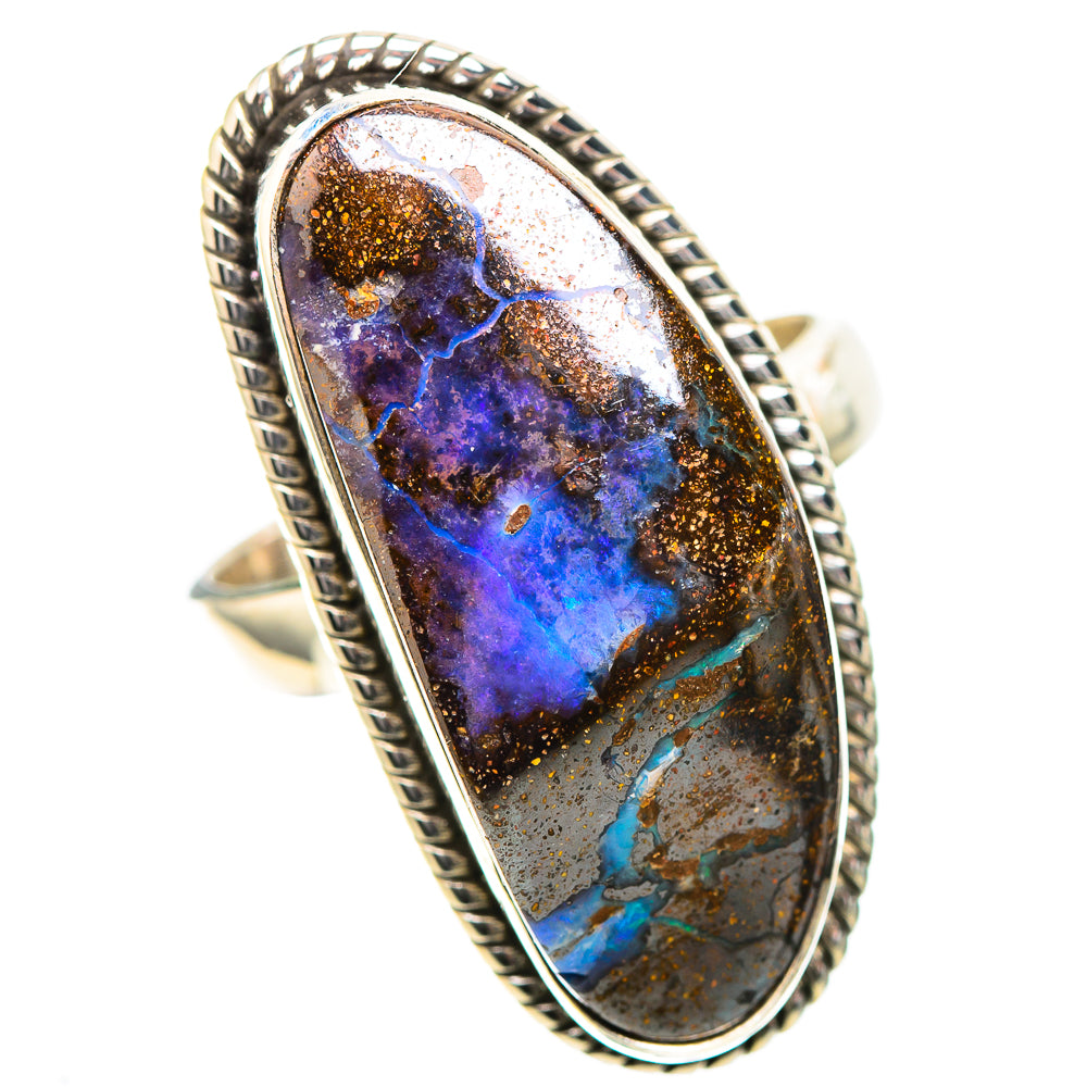Large Boulder Opal Ring Size 7.5 (925 Sterling Silver) RING136747