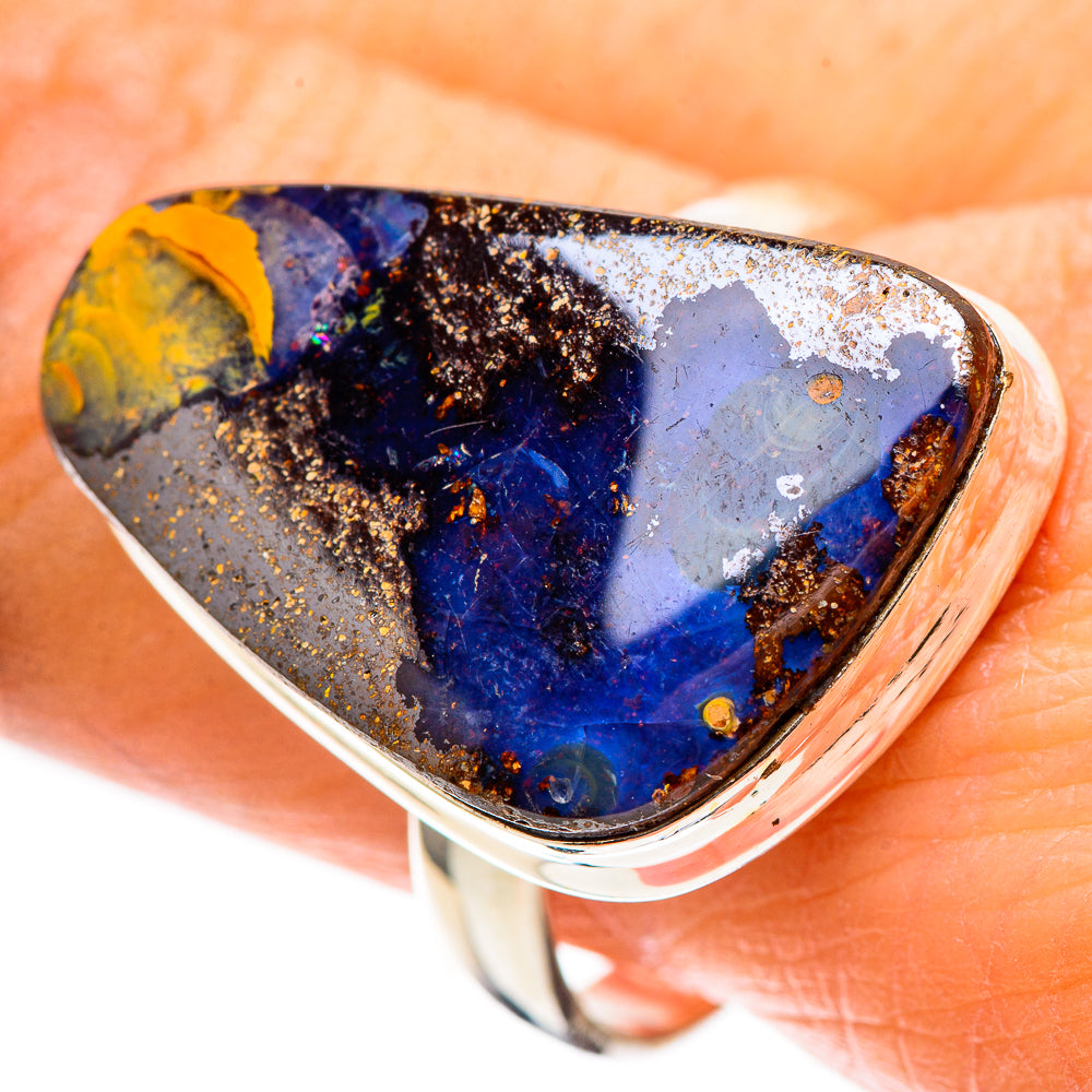 Boulder Opal 925 Sterling Silver Ring Size 10 (925 Sterling Silver) RING137691