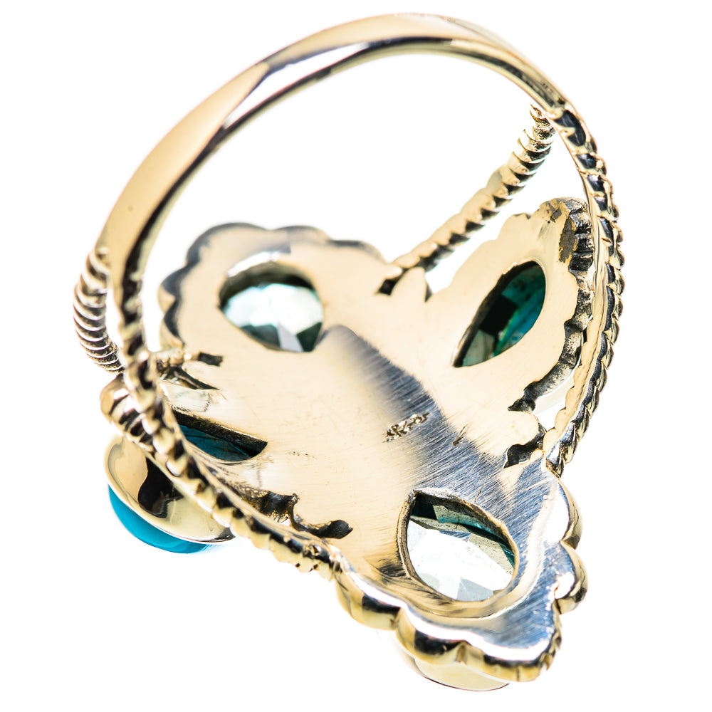 Large Blue Topaz, Sleeping Beauty Turquoise Ring Size 10 (925 Sterling Silver) RING134750