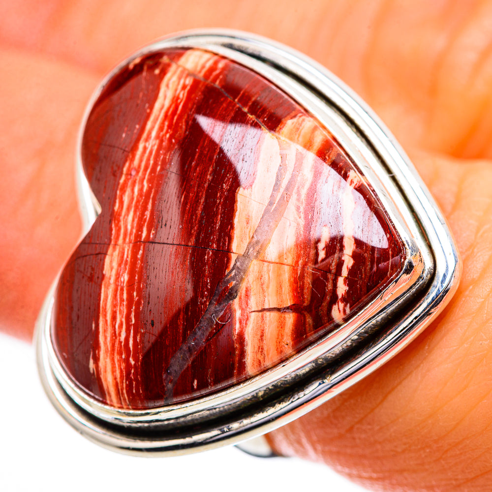 Large Red Jasper Ring Size 6.25 (925 Sterling Silver) RING135915