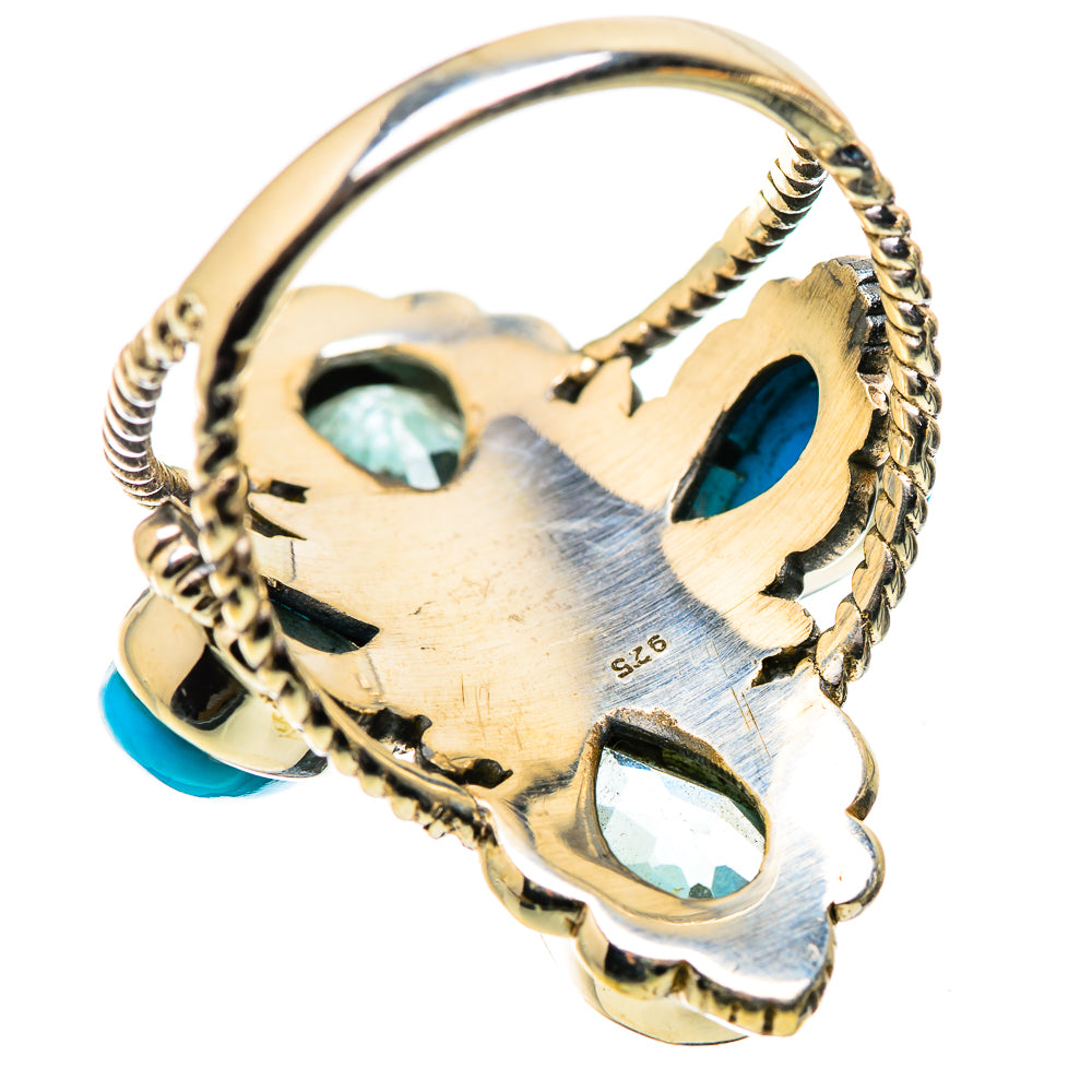 Blue Topaz, Sleeping Beauty Turquoise Ring Size 8.5 (925 Sterling Silver) RING134958