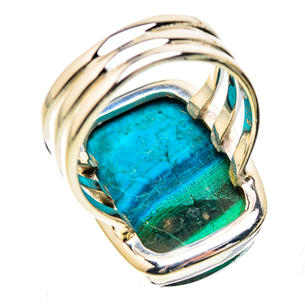 Malachite In Chrysocolla 925 Sterling Silver Ring Size 7.5 Ana Co R135238