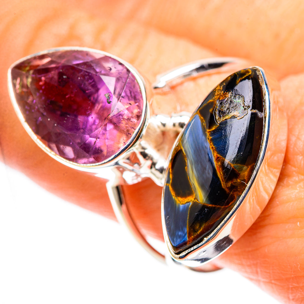 Large Pietersite, Ametrine 925 Sterling Silver Ring Size 9.75 (925 Sterling Silver) RING137786