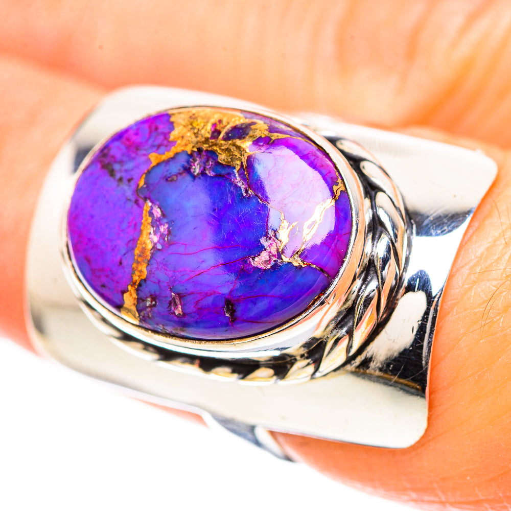 Purple Copper Composite Turquoise Ring Size 7 (925 Sterling Silver) RING136626