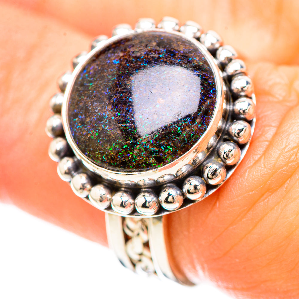 Andamooka Opal Ring Size 6.25 (925 Sterling Silver) RING136477