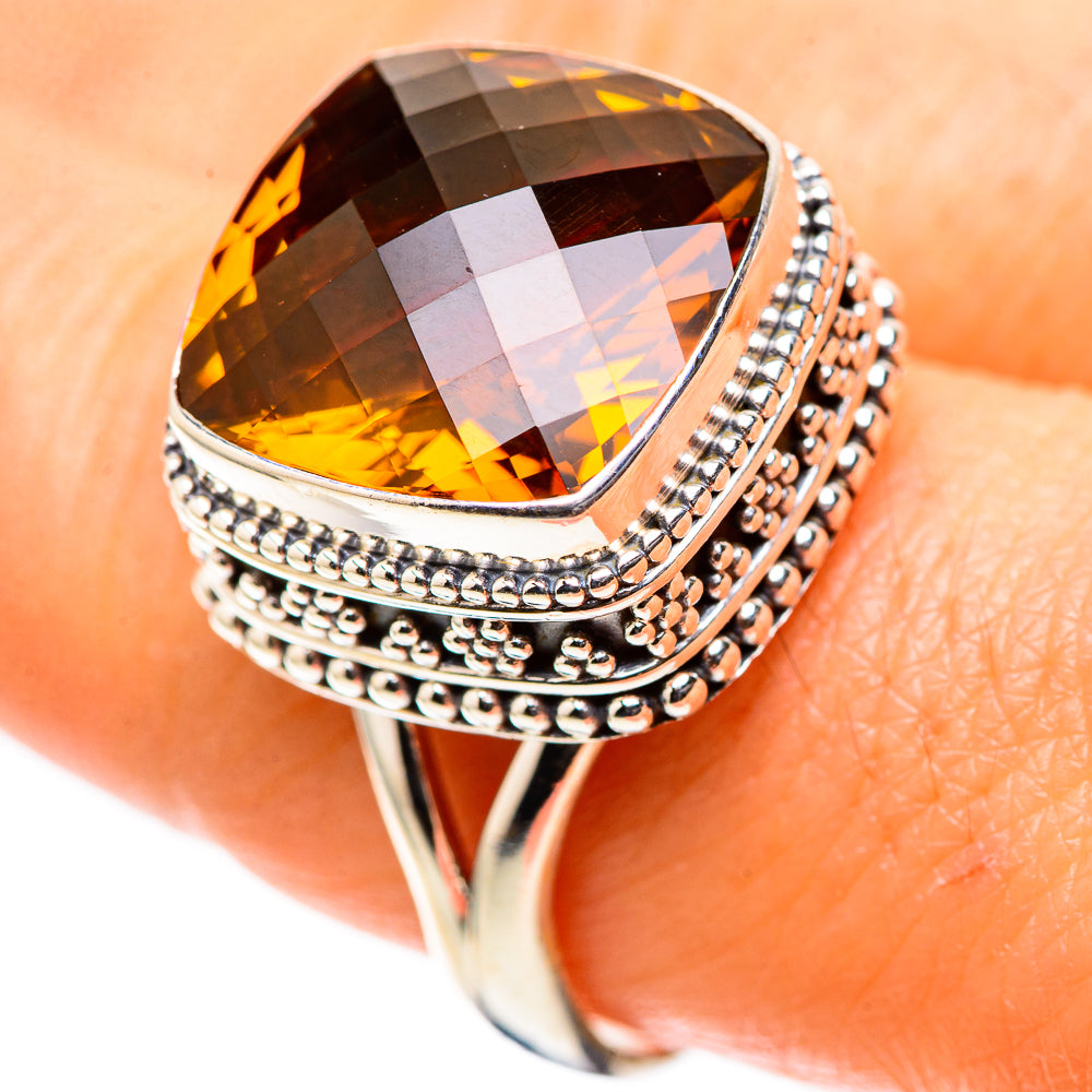 Faceted Citrine 925 Sterling Silver Ring Size 9 (925 Sterling Silver) RING137458
