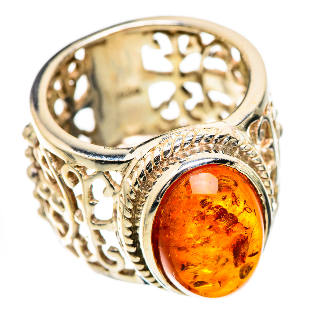 Large Baltic Amber Ring Size 7 (925 Sterling Silver) RING135920