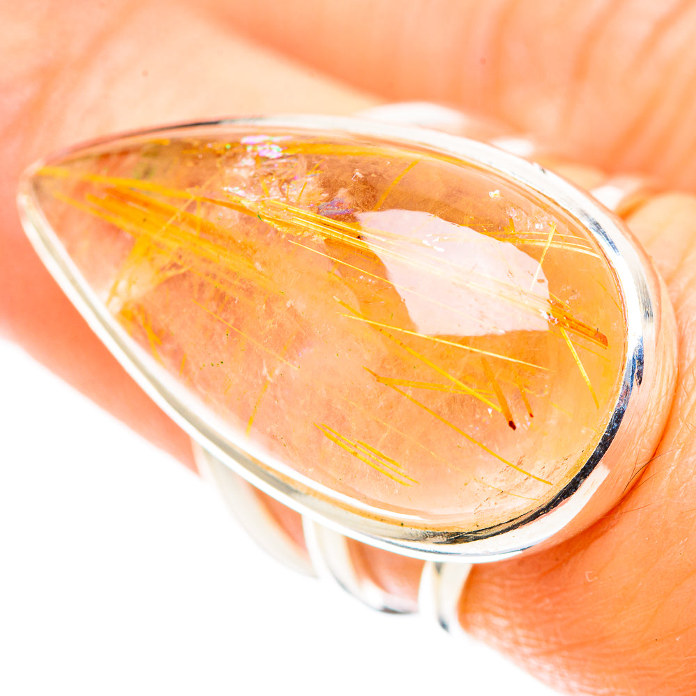 Large Rutilated Quartz Ring Size 6.75 (925 Sterling Silver) RING136930