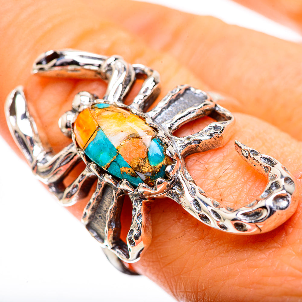 Spiny Oyster Turquoise Ring Size 9 (925 Sterling Silver) RING135882