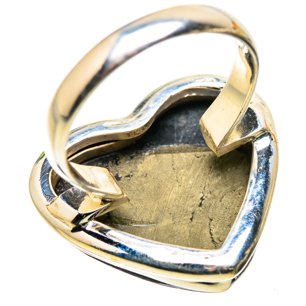 Pyrite In Black Onyx Ring Size 8 (925 Sterling Silver) RING134966