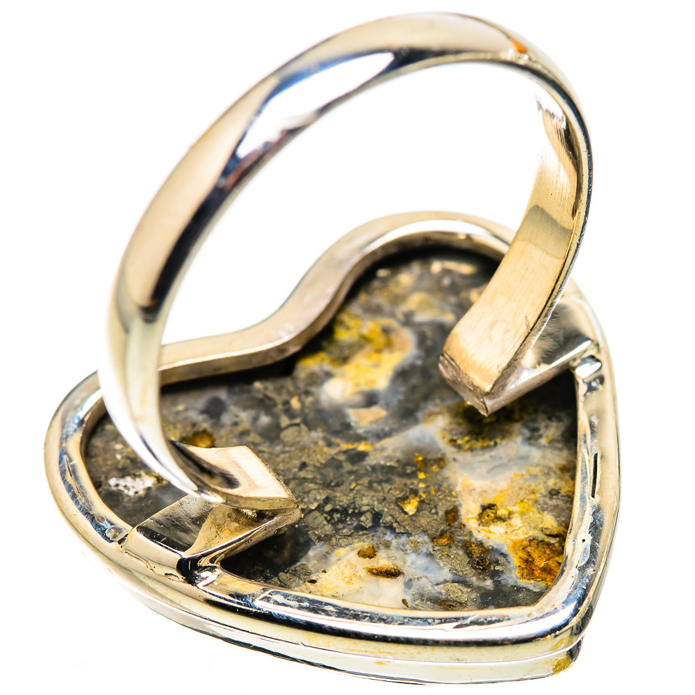 Large Pyrite In Black Onyx Ring Size 12.75 (925 Sterling Silver) RING135745