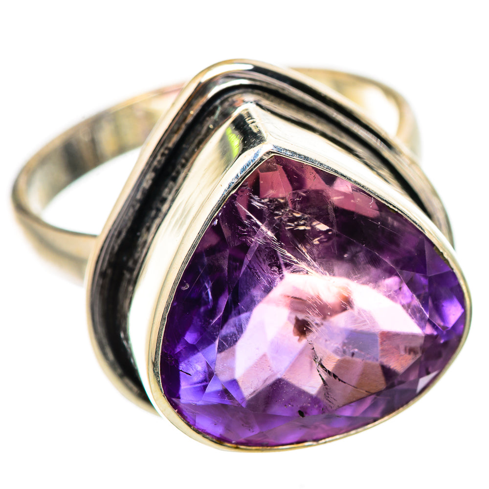 Faceted Amethyst Ring Size 9.75 (925 Sterling Silver) RING135308