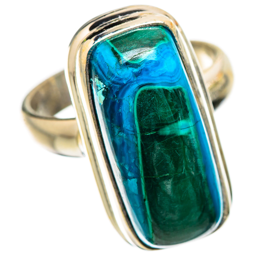 Malachite In Chrysocolla Ring Size 6 (925 Sterling Silver) RING135228