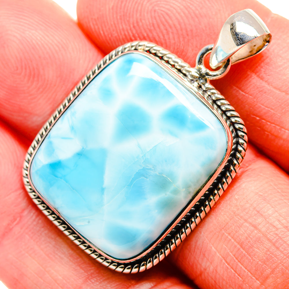 Larimar Pendant 1 1/2"  (925 Sterling Silver) PD36926