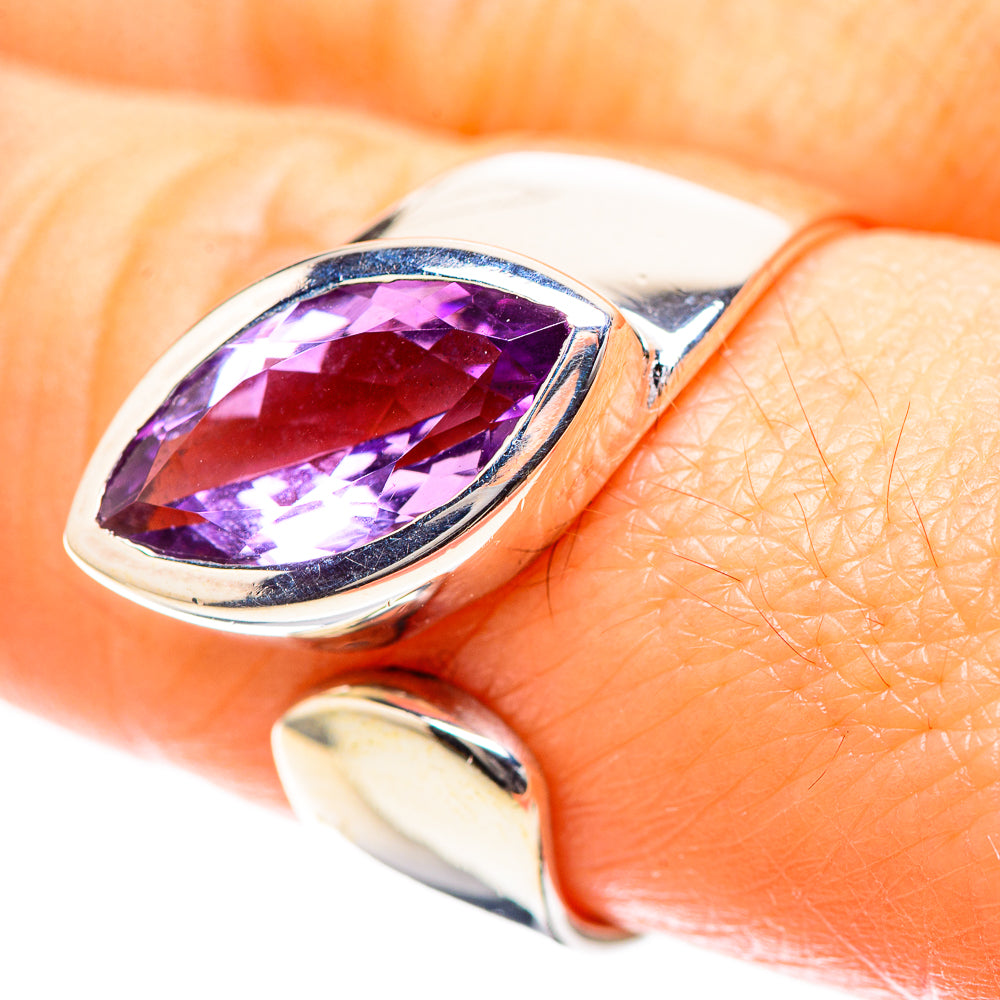 Faceted Amethyst Ring Size 8 (925 Sterling Silver) RING136603