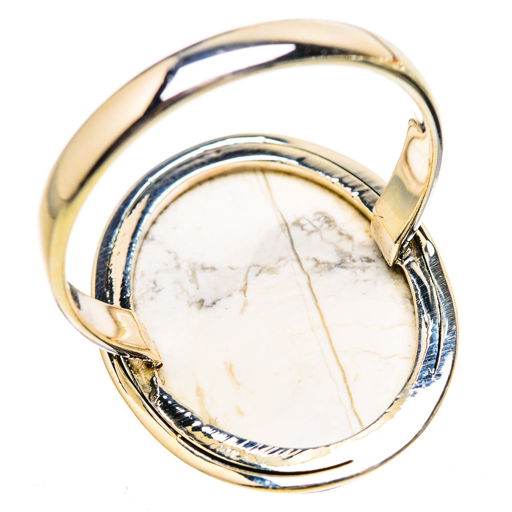 Large Howlite Ring Size 13.5 (925 Sterling Silver) RING135366