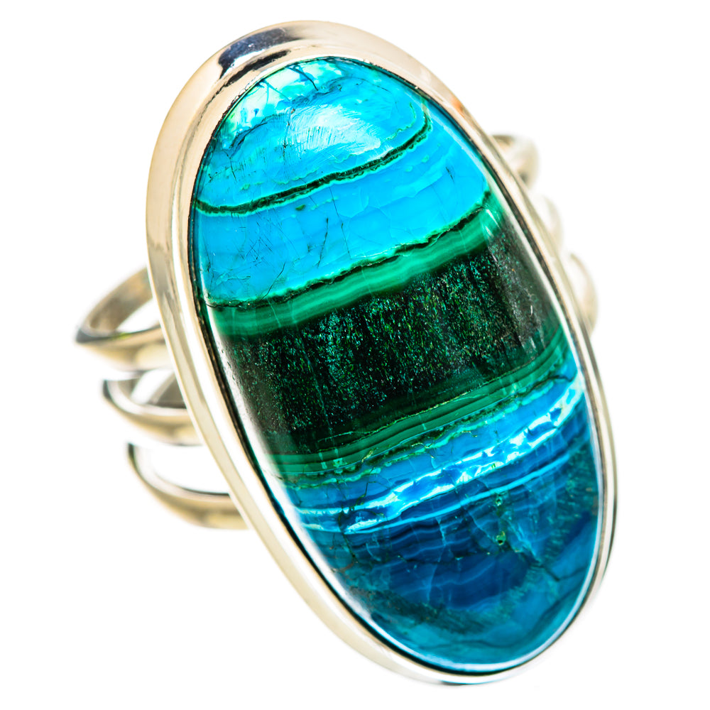 Large Malachite In Chrysocolla Ring Size 9.5 (925 Sterling Silver) RING135575