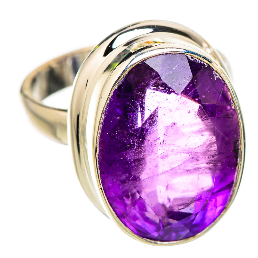 Faceted Amethyst Ring Size 6 (925 Sterling Silver) RING135286