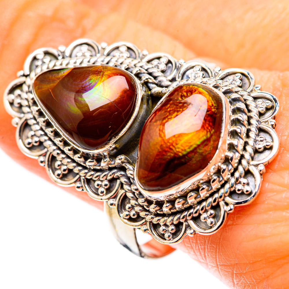 Large Mexican Fire Agate Ring Size 10.5 (925 Sterling Silver) RING136091