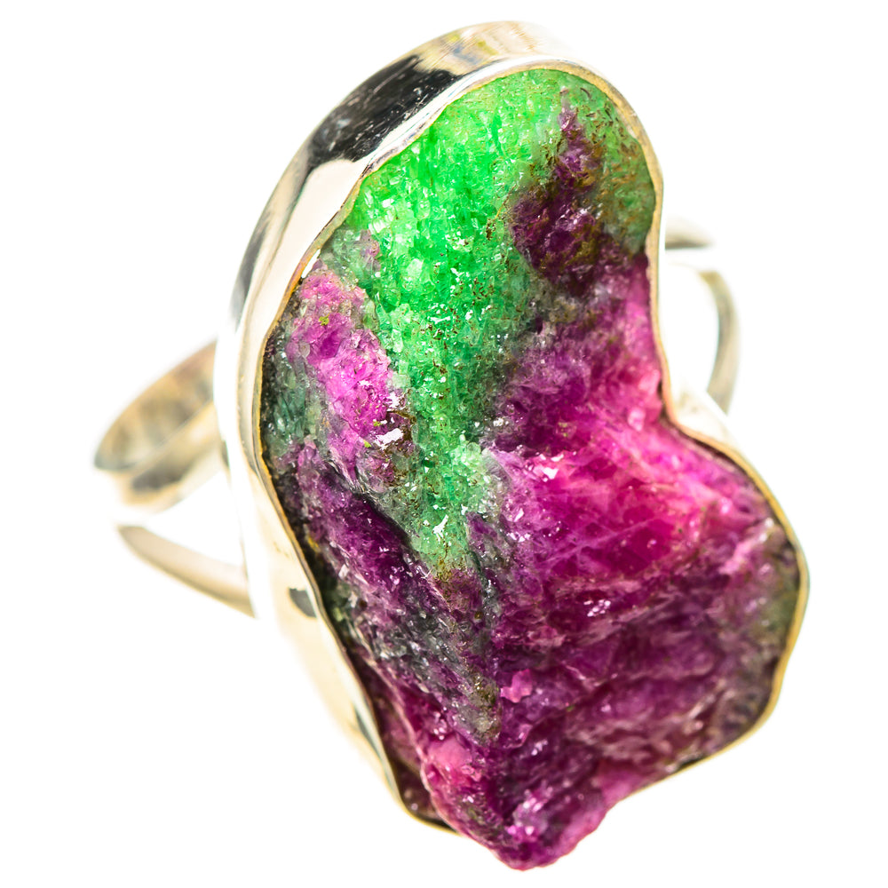 Large Rough Ruby Zoisite Ring Size 10 (925 Sterling Silver) RING137136