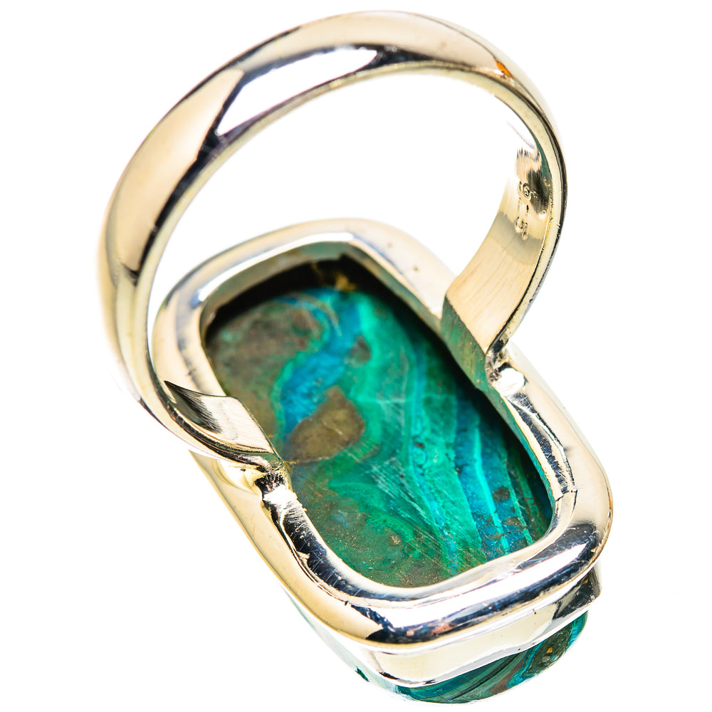 Anasilvercos Malachite In Chrysocolla Ring Size 6.5 (925 Sterling Silver)