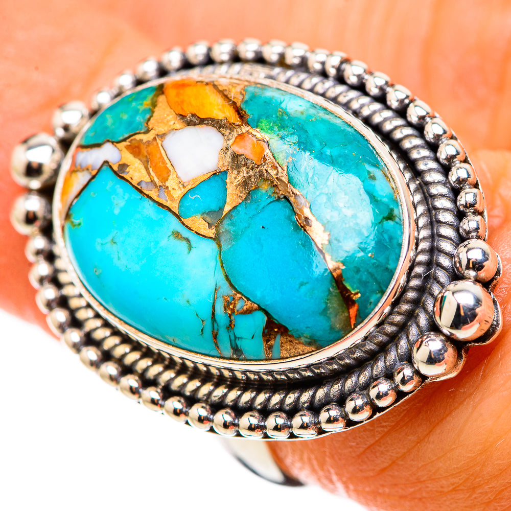 Blue Copper Composite Turquoise Ring Size 6.25 (925 Sterling Silver) RING134577