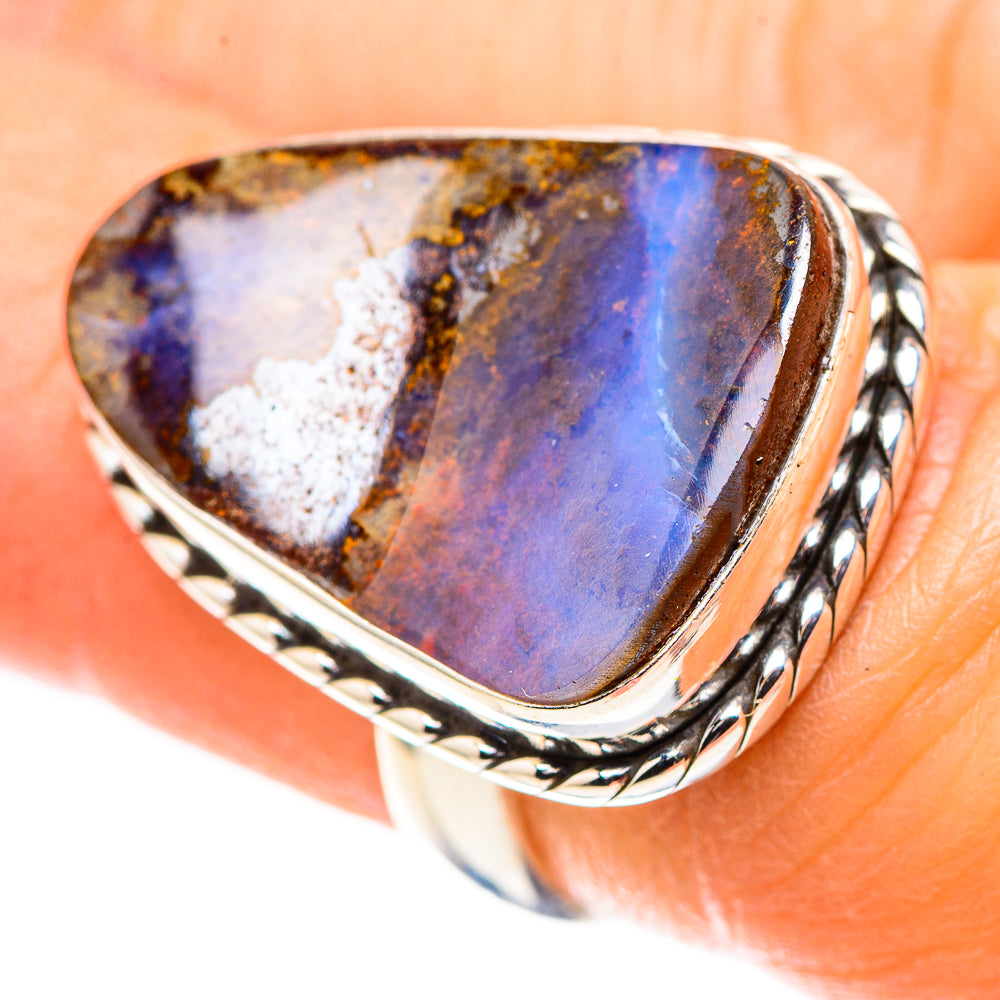Australian Boulder Opal Ring Size 6.25 (925 Sterling Silver) RING136881