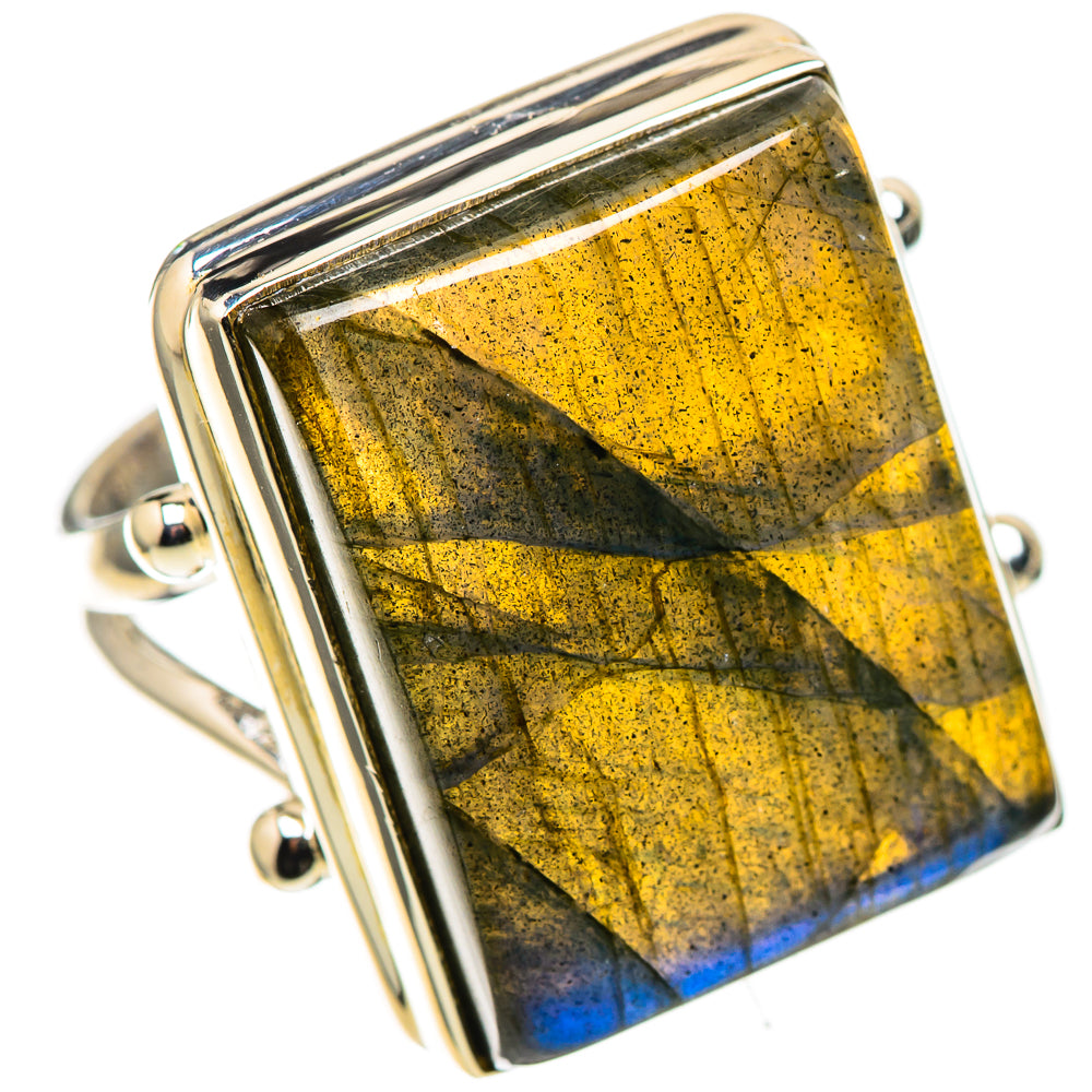 Large Labradorite 925 Sterling Silver Ring Size 8 (925 Sterling Silver) RING137747
