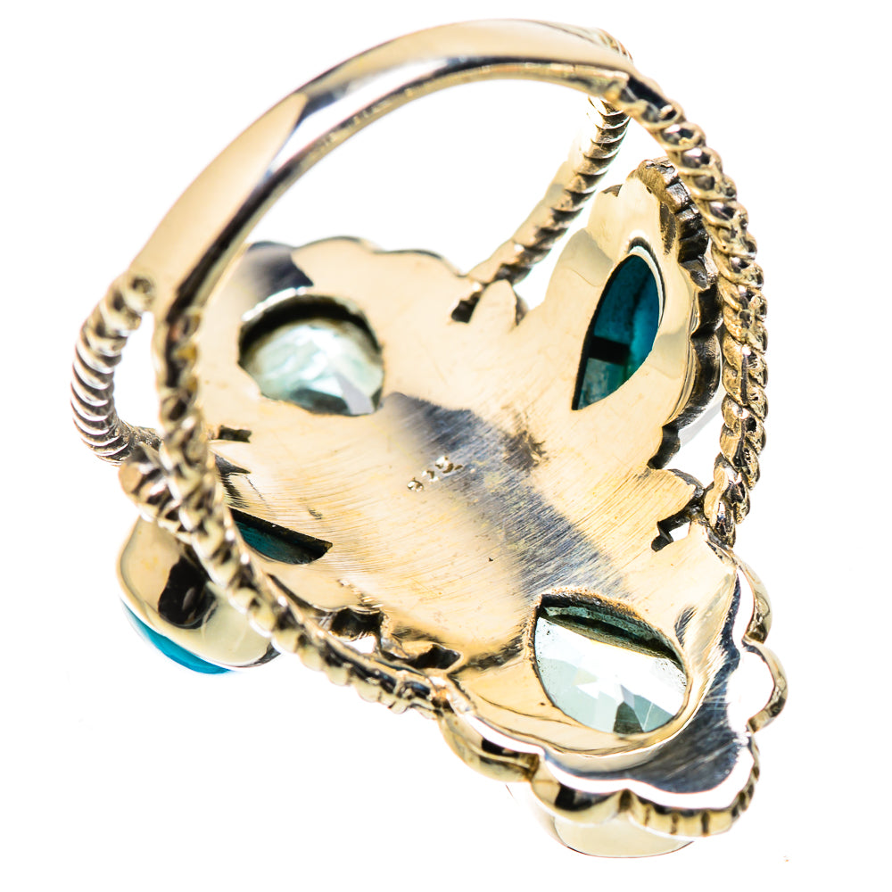 Large Blue Topaz, Sleeping Beauty Turquoise Ring Size 7 (925 Sterling Silver) RING135550