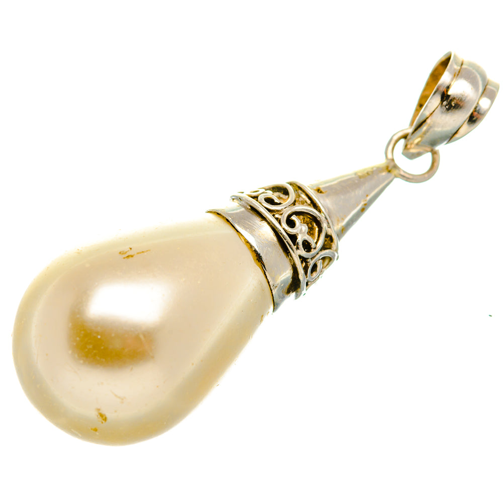 Cultured Pearl 925 Sterling Silver Pendant 1 3/4" (925 Sterling Silver) PD37693