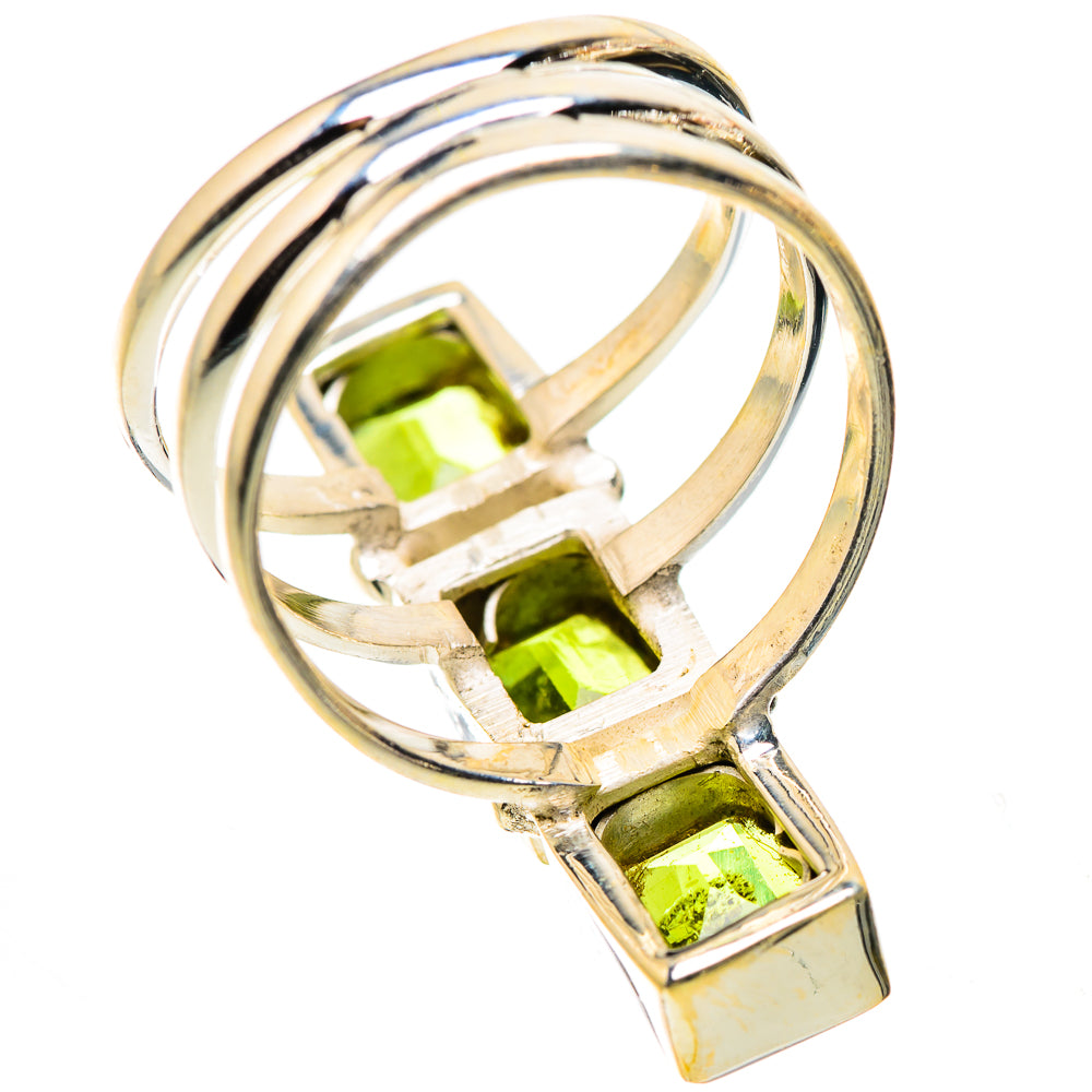 Anasilvercos Peridot Ring Size 6.75 (925 Sterling Silver)
