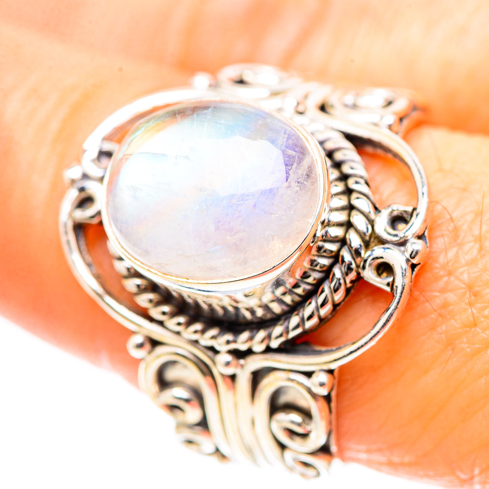 Rainbow Moonstone Ring Size 9 (925 Sterling Silver) RING136651