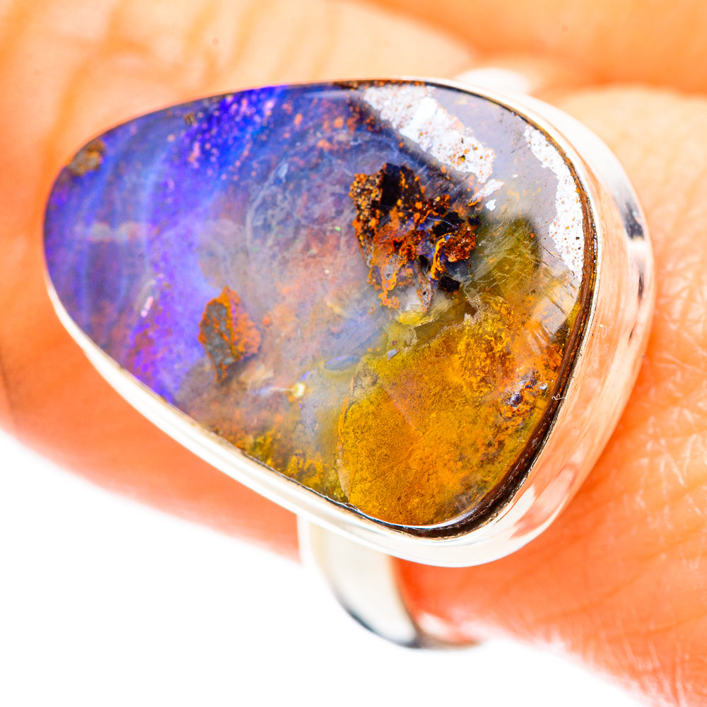 Boulder Opal Ring Size 9 (925 Sterling Silver) RING136458