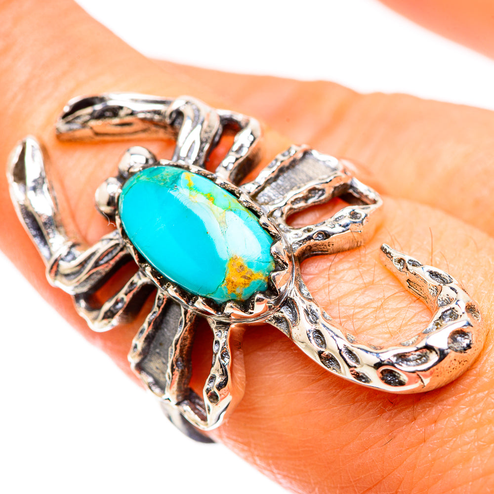 Blue Copper Composite Turquoise Ring Size 8 (925 Sterling Silver) RING135450
