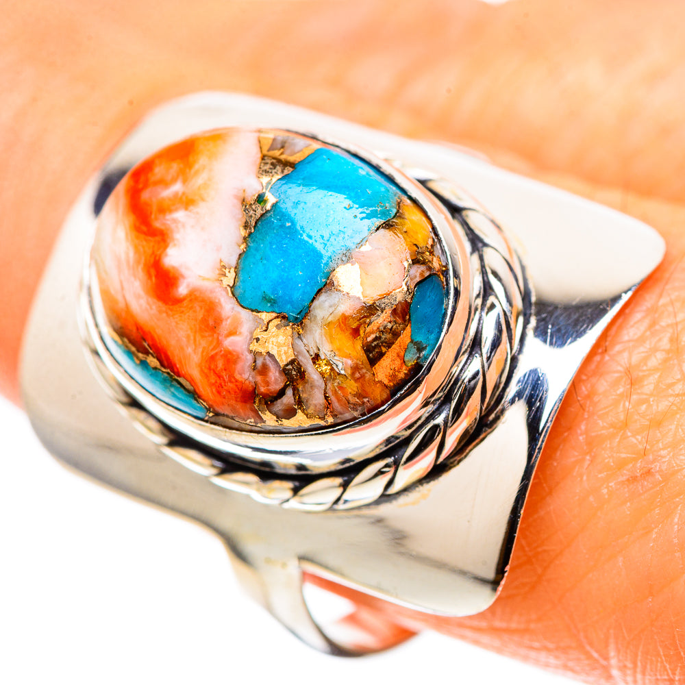 Spiny Oyster Turquoise 925 Sterling Silver Ring Size 9.5 (925 Sterling Silver) RING137734