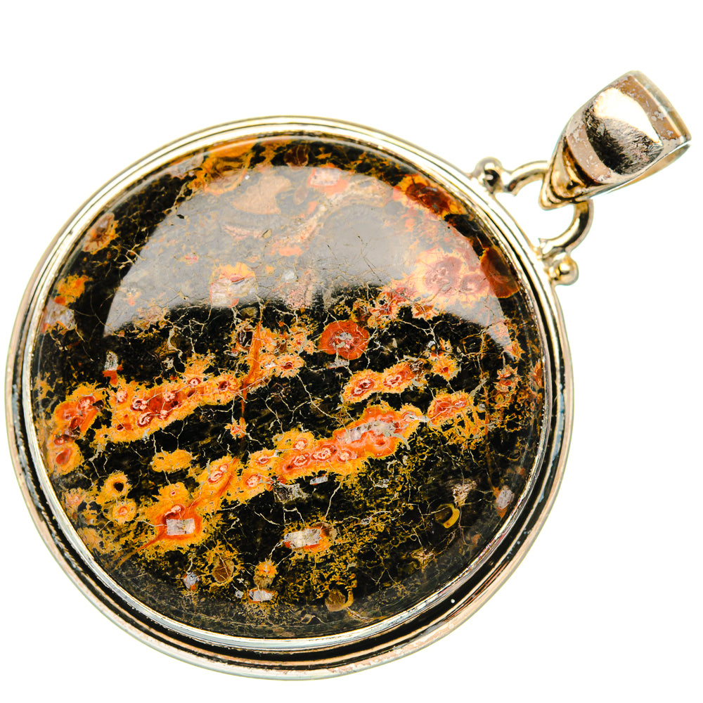 Fireworks Obsidian Pendant 1 1/2" (925 Sterling Silver) PD37307