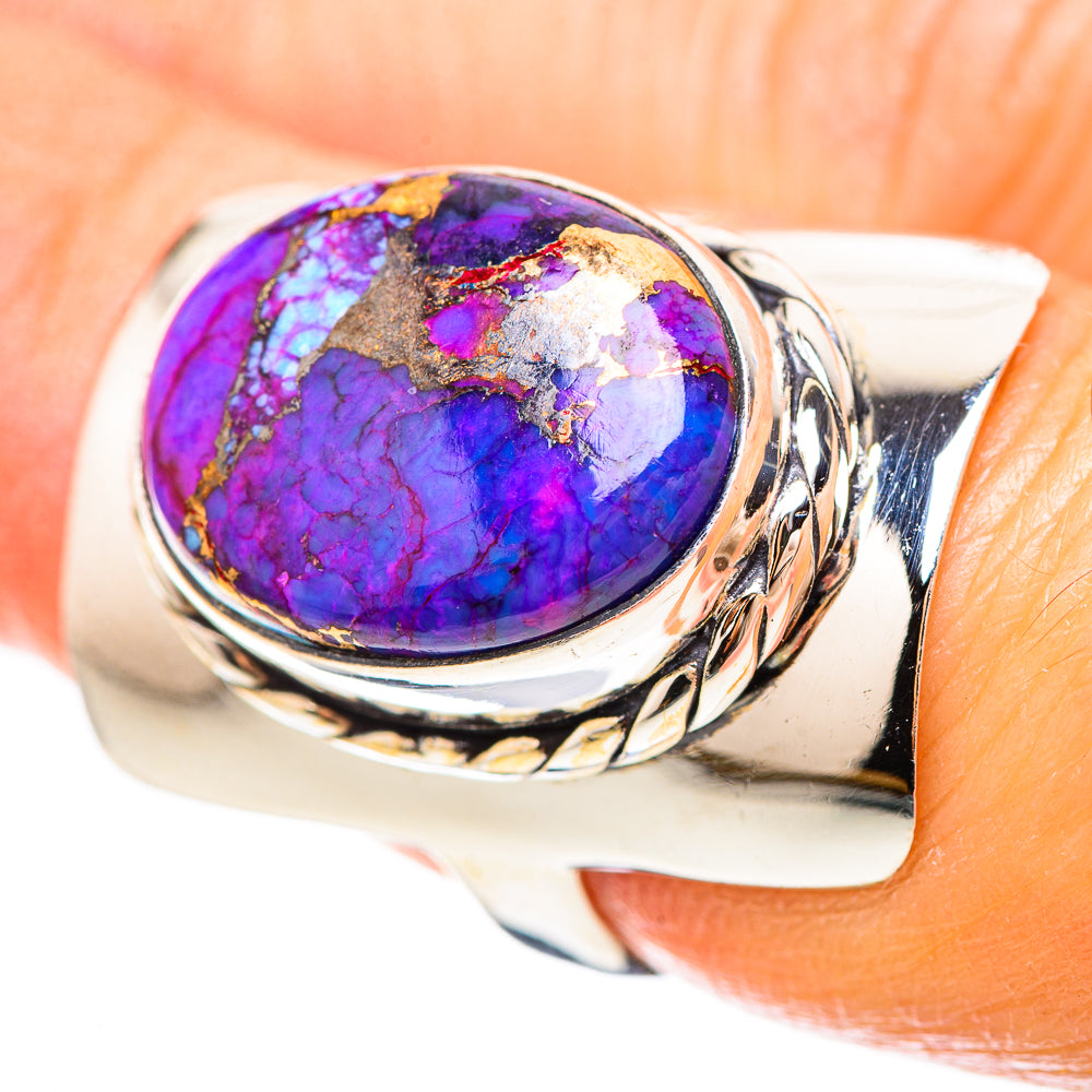 Purple Copper Turquoise 925 Sterling Silver Ring Size 6.75 Ana Co R136334