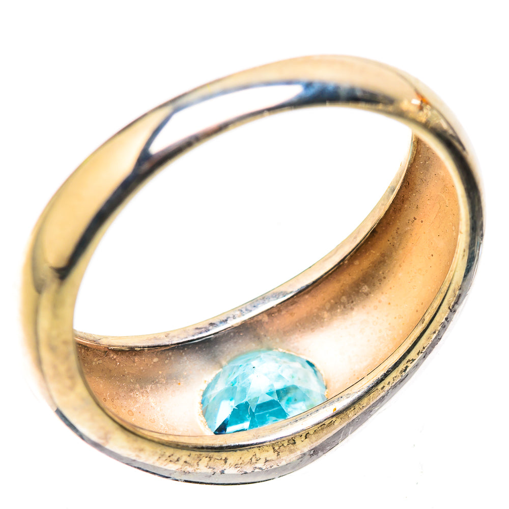 Anasilvercos Blue Topaz Ring Size 7.75 (925 Sterling Silver)
